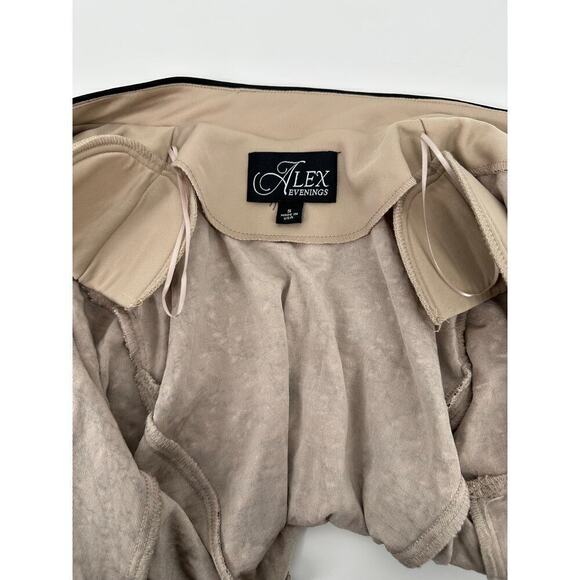 Alex Evenings Printed Mandarin Vine Jacket Size S - Picture 7 of 9